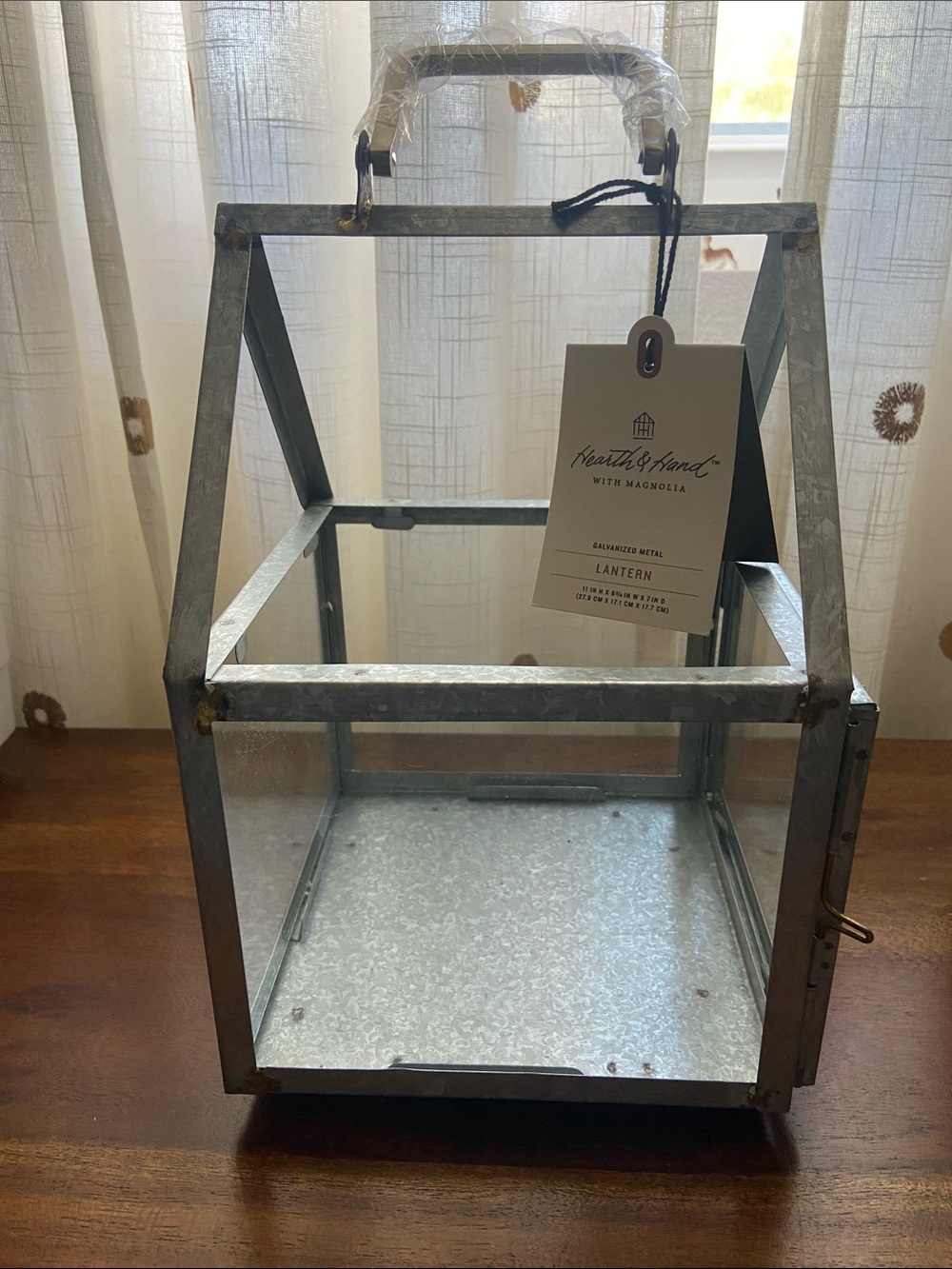 Hearth & Hand with Magnolia Galvanized Silver Metal Lantern